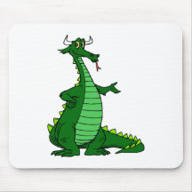 Silly Dragon Green Mouse Mat
