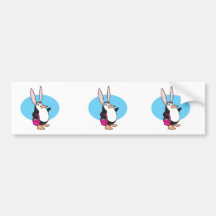 silly easter bunny penguin bumper stickers