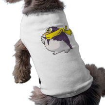 silly fat penguin wearing scarf pet shirt