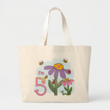 Silly Garden 5th Birthday Canvas Bag
