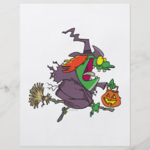 silly goofy halloween witch toon personalized flyer
