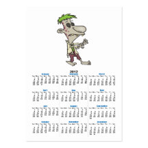silly goofy zombie cartoon character business card