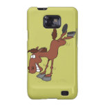silly high kick horse cartoon character samsung galaxy s cover