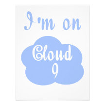 Silly I'm on cloud nine t-shirts and gifts. Personalised Announcement