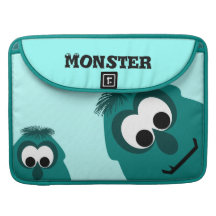 Silly Little Dark Cyan Monster Sleeve For MacBooks