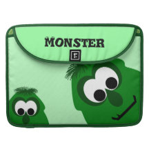Silly Little Dark Green Monster Sleeve For MacBook Pro