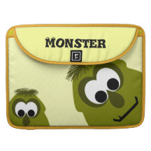 Silly Little Dark Yellow Monster MacBook Pro Sleeves
