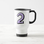 Silly Number 2 lavender white Travel Mug