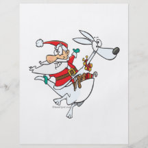 silly santa on a kangaroo funny cartoon full colour flyer