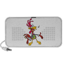 silly singing rooster cartoon iPhone speaker