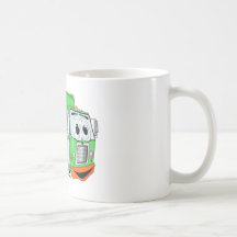 Silly Smiling Garbage Truck Cartoon Coffee Mugs