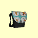 Silly Snowman Heads messenger bags