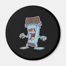 silly super villian evil chocolate candy bar magnet