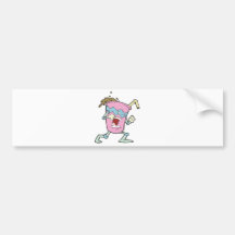 silly villian evil milkshake character bumper stickers