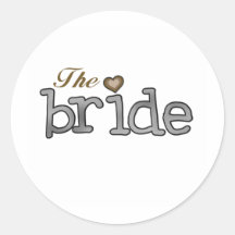 Silver and Gold Bride Sticker