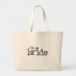 Silver and Gold Bride Tote Bag