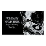 silver & black business card