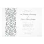 Silver Border 25th Wedding Anniversary Party Personalized Announcements