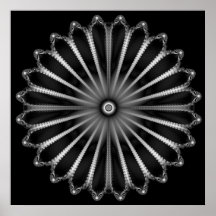 Silver Button Poster