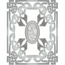 Silver Celtic Design Photo Frame Sculpture Cut Outs