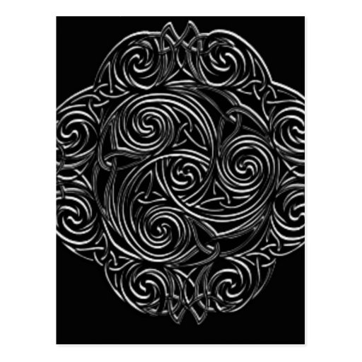 Silver Celtic Emblem Postcard