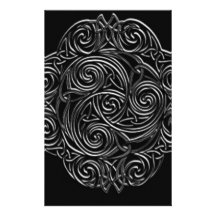 Silver Celtic Emblem Stationery Design
