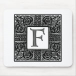 Silver Celtic "F" Monogram Mouse Mat