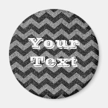Silver Chevron Sparkly Glitter Magnet