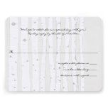 Silver Cloud Birch Tree Wedding Response Card Personalised Announcements