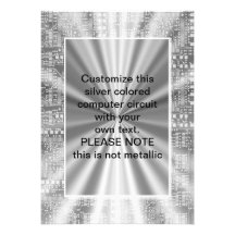 silver coloured computer circuit invitations