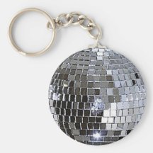 Silver Disco Ball Keychain
