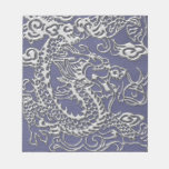 Silver Dragon on Blue Slate Leather Texture notepads