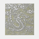 Silver Dragon on Khaki Leather Texture notepads
