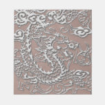 Silver Dragon on Taupe Leather Texture notepads