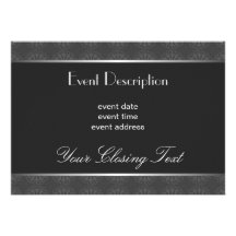 Silver Elegant Invitation Card