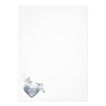 Silver Filigree Heart & White Roses Personalised Invitation