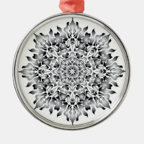 Silver Flame Snowflake Ornament ornaments