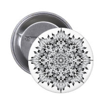 Silver Flame White Button