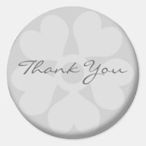Silver Floral Thank You Stickers stickers