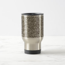 Silver Glitter Hanukkah Travel Mug