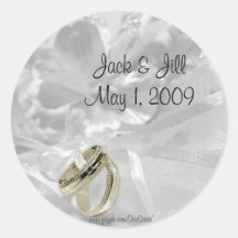 Silver Gold Wedding Themed Stickers