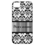 Silver grey damask