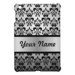 Silver grey damask