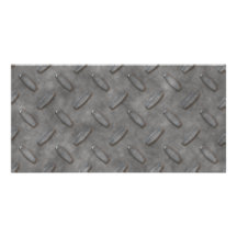 Silver Grey Diamond Plate Textured Photo Greeting Card
