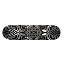 Silver Kaleidoscope Skateboard