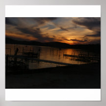 silver lake sun set poster