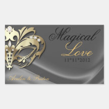 Silver Masquerade Gold Candy Buffet Sticker
