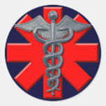Silver Medical Profession Symbol Sticker