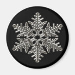 Silver Metal Deco Snow Fall Snowflakes Magnet