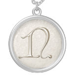 Silver Monogram Necklace - letter N